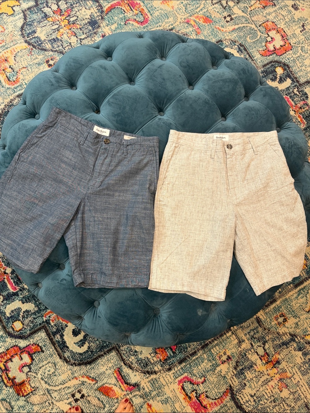 2 Pairs of Men's linen Shorts